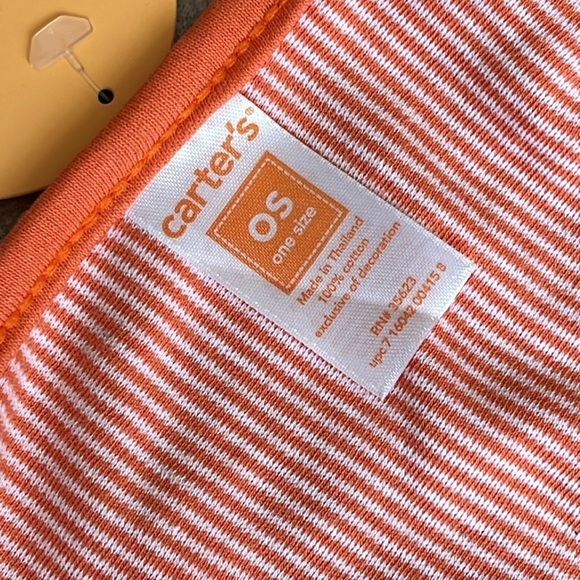 Brand New Set of 2 Cloth Baby Bibs Orange Halloween Thanksgiving Turkey Pumpkin - Picture 9 of 14